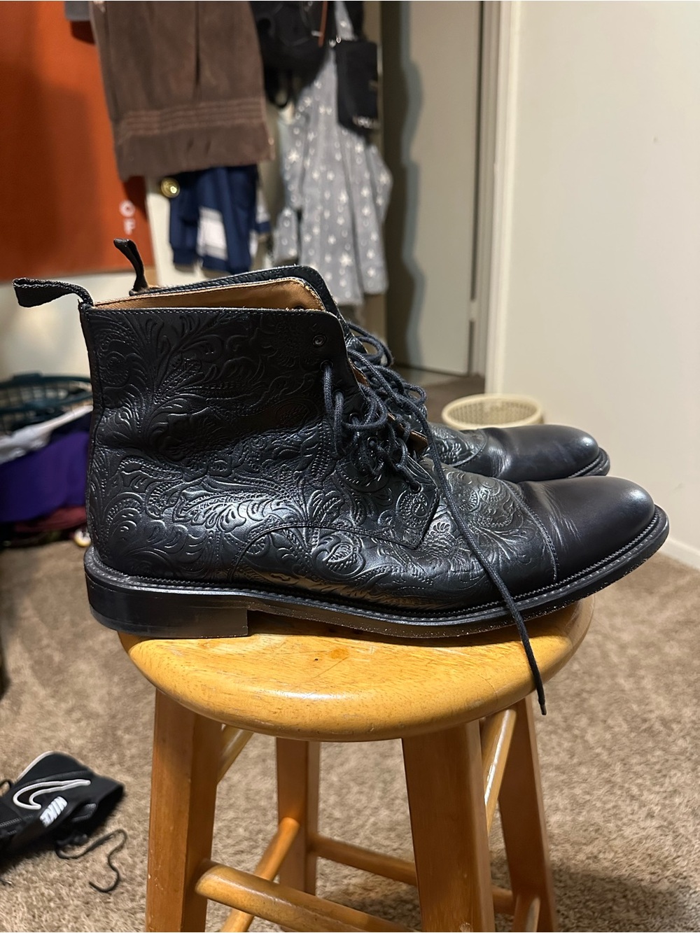 Vintage Taft “triple black” boots size 11.5
